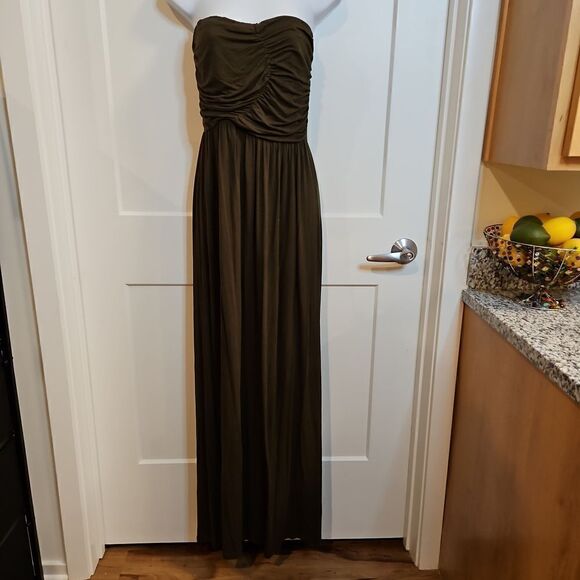 Gilli Army Green Strapless Sundress sz M - Picture 5 of 6